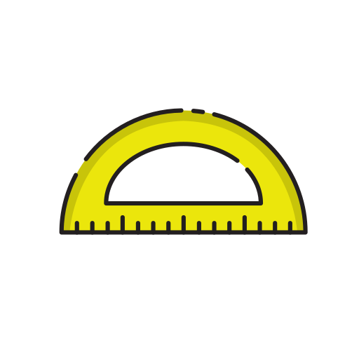 Protractor Generic Outline Color icon