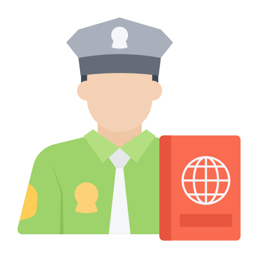 control de pasaportes icono gratis