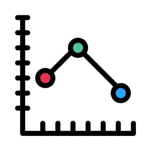 gráfico de linea icono gratis