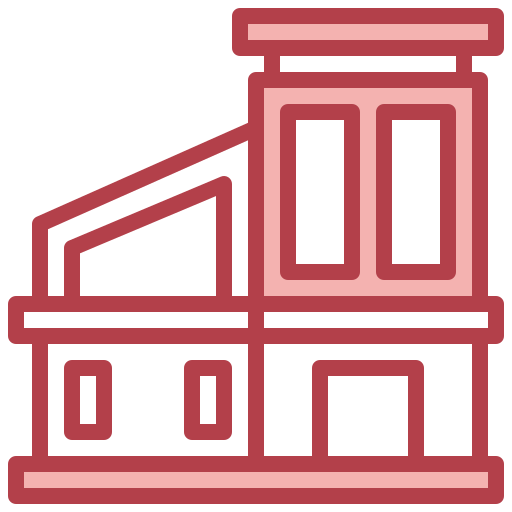 Modern house Surang Red icon