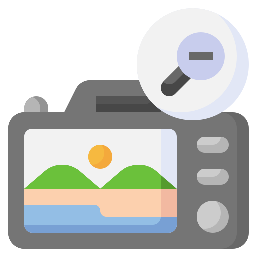 disminuir el zoom icono gratis