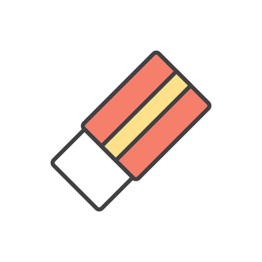 Eraser icon outlined Royalty Free Vector Image