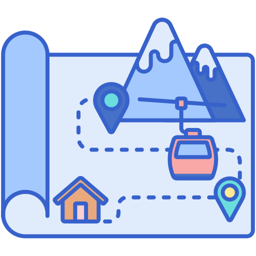 station de ski Icône gratuit