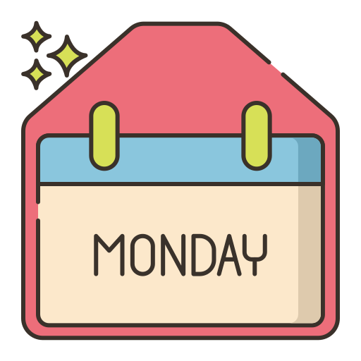 Monday Flaticons Lineal Color icon