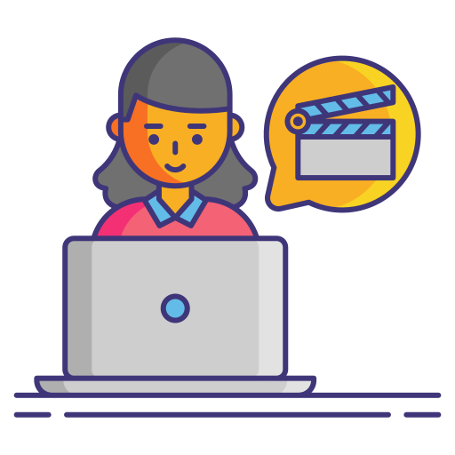 Laptop Video Editing icon PNG and SVG Vector Free Download