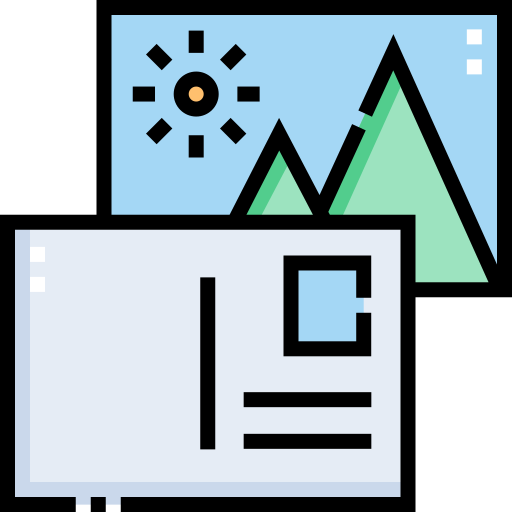 tarjeta postal icono gratis