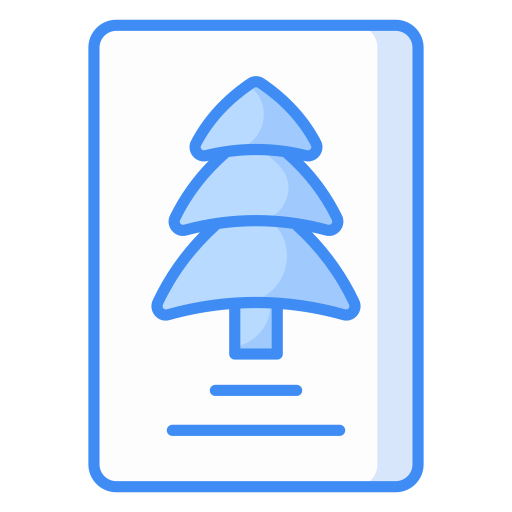 Christmas Card Generic Blue Icon