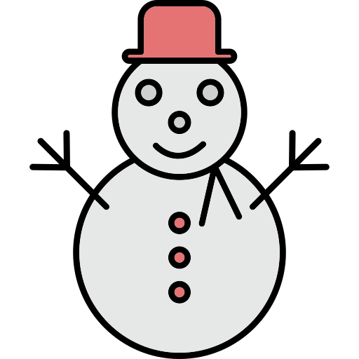 Snowman Generic Thin Outline Color icon