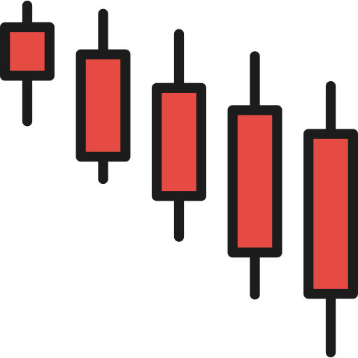 gráfico de velas icono gratis