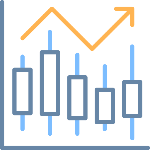 gráfico de velas icono gratis