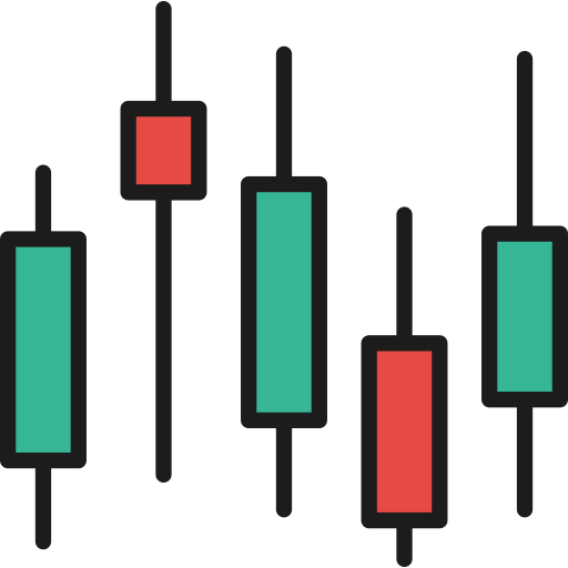 gráfico de velas icono gratis