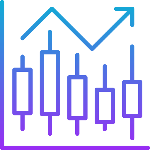 gráfico de velas icono gratis