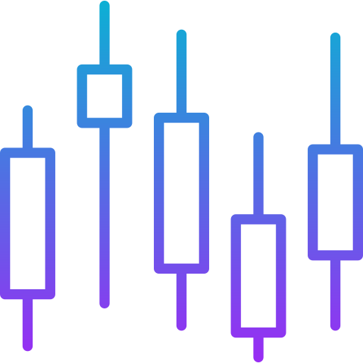 gráfico de velas icono gratis