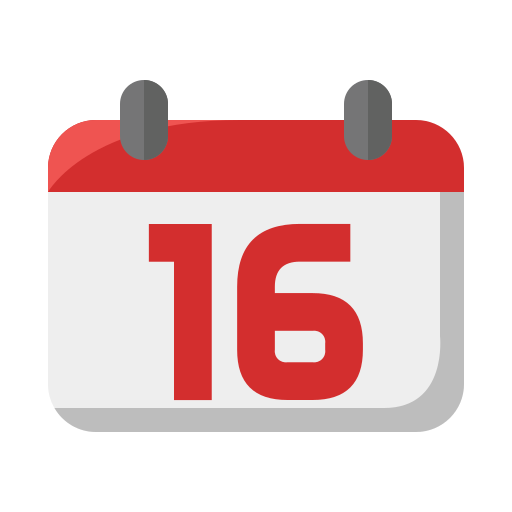 dieciséis icono gratis