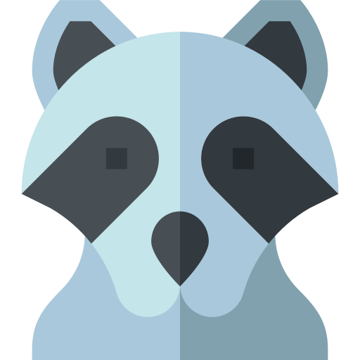 Raccoon Basic Straight Flat icon