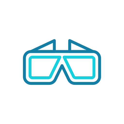óculos 3d grátis ícone
