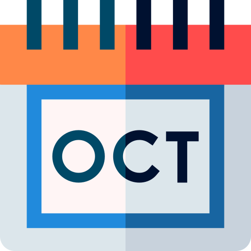 October Basic Straight Flat icon