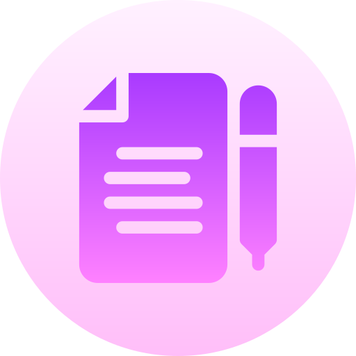 Writing Basic Gradient Circular icon