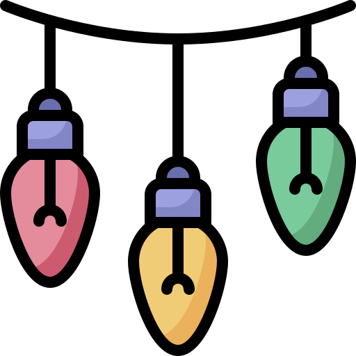 luces de navidad icono gratis