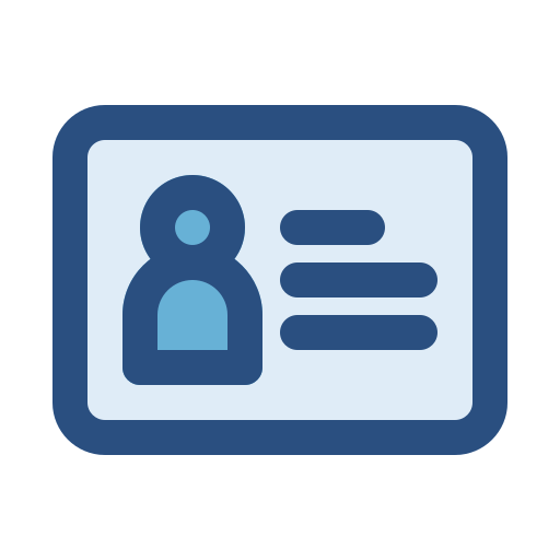 Id card Generic Blue icon