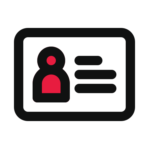 신분증 무료 아이콘