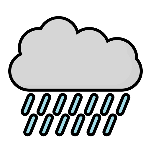 Rain Generic Outline Color icon