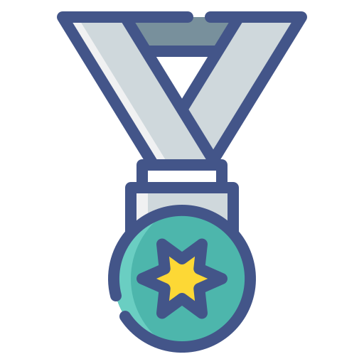 Medal Generic Outline Color icon