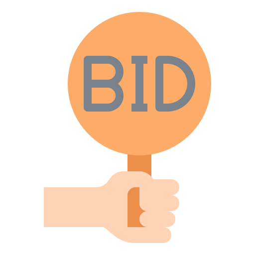 Bid - free icon