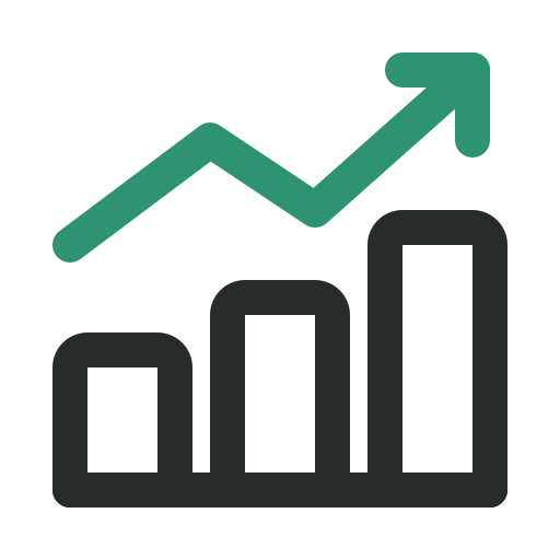 gráfico de crecimiento icono gratis