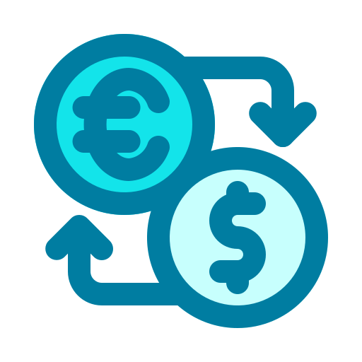 Money Exchange Generic Blue Icon