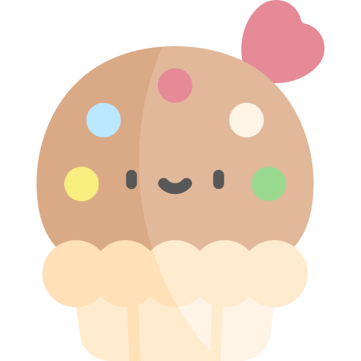 Cupcake Kawaii Flat icon