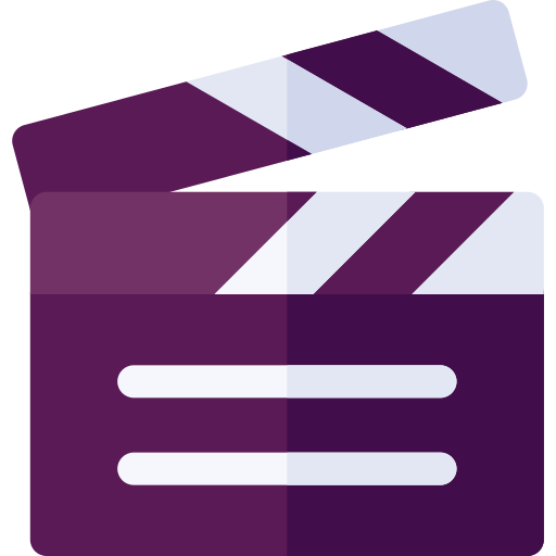 Clapperboard Basic Rounded Flat icon