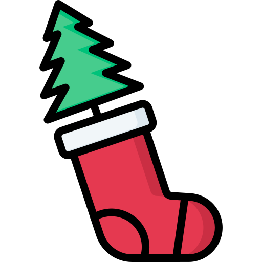 calcetín de navidad icono gratis