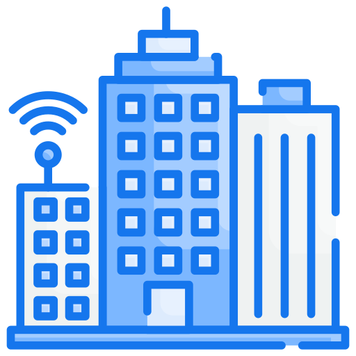 ciudad inteligente icono gratis