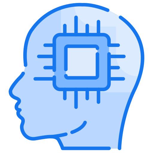 Artificial intelligence Generic Blue icon