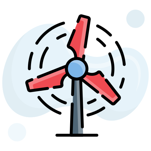energía eólica icono gratis