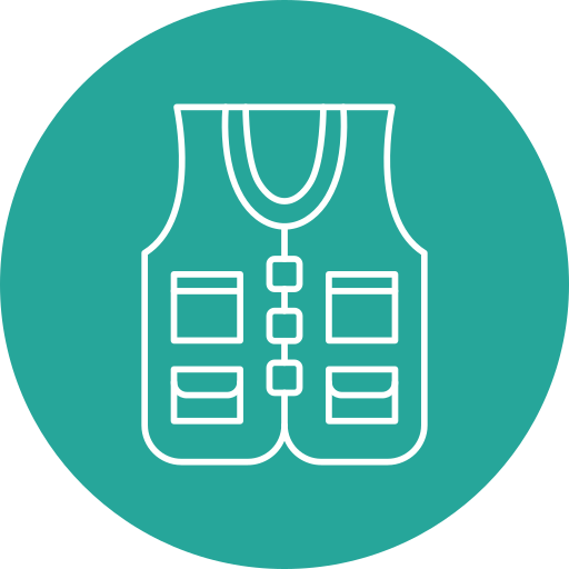 chaleco de pesca icono gratis