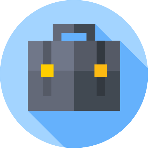 Briefcase Flat Circular Flat icon