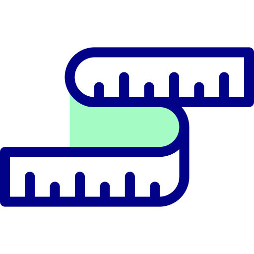 Measuring Detailed Mixed Lineal color icon