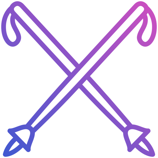 bastones de esquí icono gratis