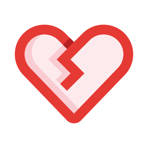 corazón roto icono gratis