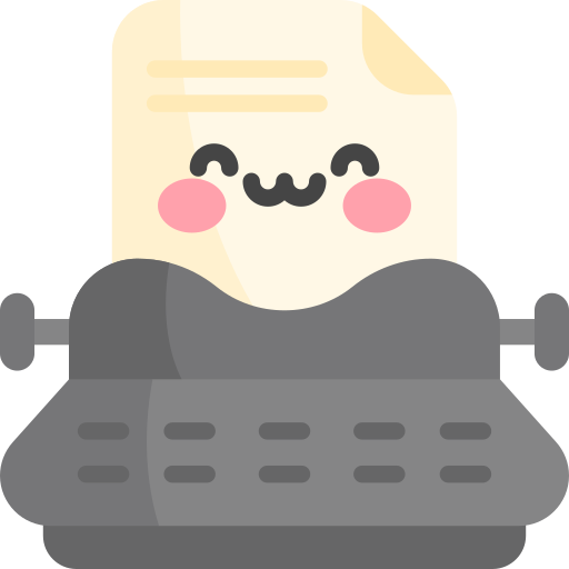 Typewriter Kawaii Flat icon