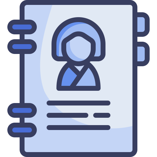 Contact book Generic Outline Color icon