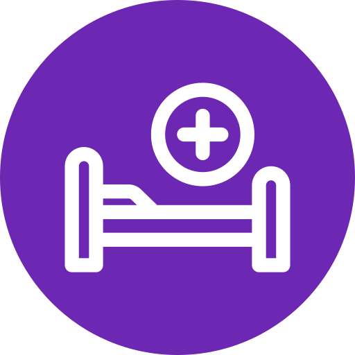 Hospital bed Generic Circular icon