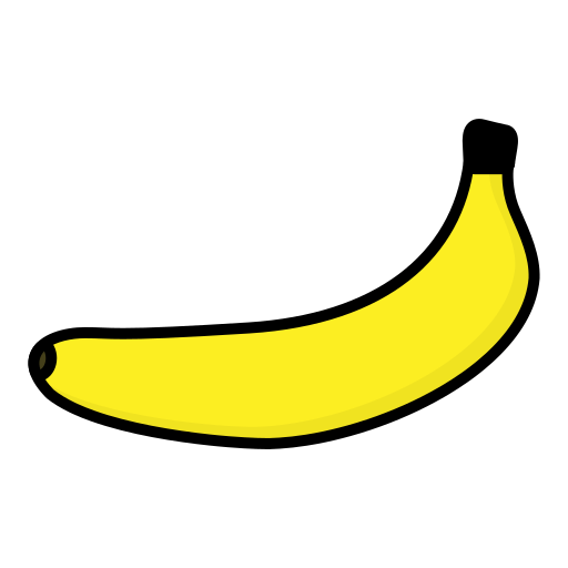 Banana Generic Outline Color icon