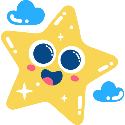 Gold star Stickers - Free smileys Stickers