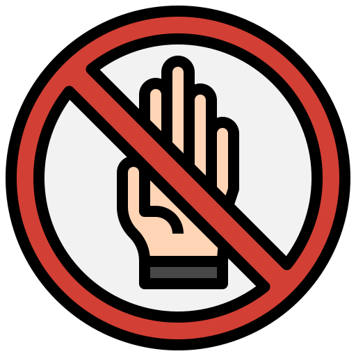 Do Not Touch Surang Lineal Color Icon