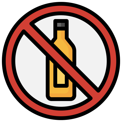 No alcohol - Free signaling icons