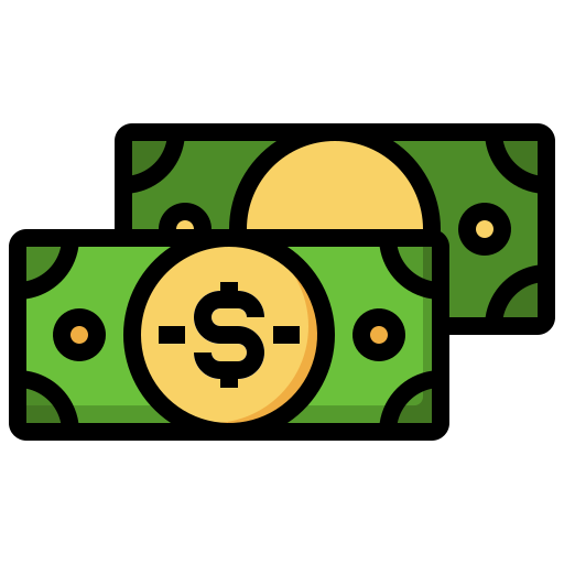 Денежная купюра бесплатно иконка