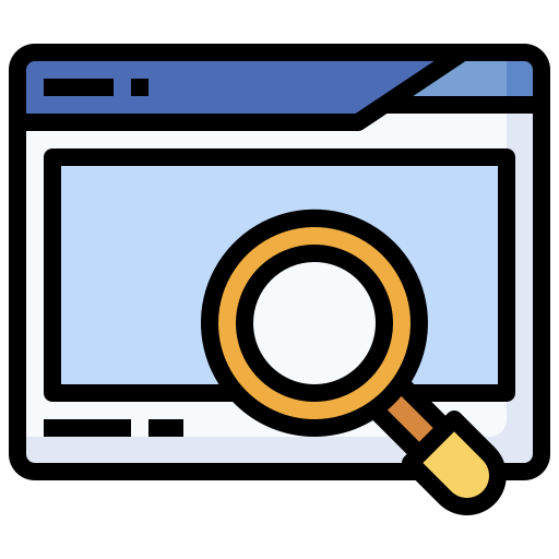 blue search icon transparent background